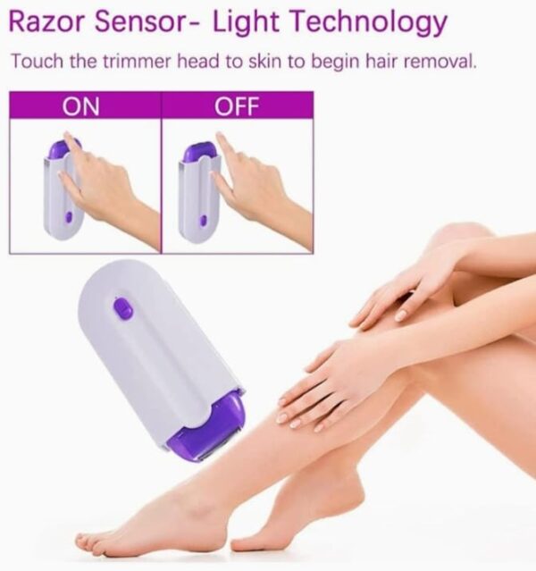 Finishing Touch Hair Remover Rechargeable Instant Painless Facial Body Hair Trimmer Shaver for Men and Women Hair Removal Tool for Face and Body - Image 2