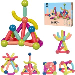 [36 PCS MAGIC MAGNETIC BLOCKS] Educational