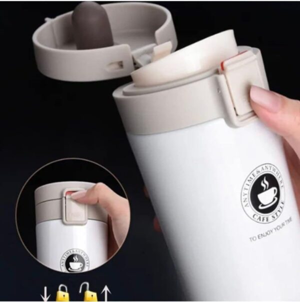 Insulated Cup for Hot & Cold Drinks, Travel Mug, Travel Thermos Flask with Lid | Travel Tea and Coffee Mug Portable Thermal Cup - Image 2