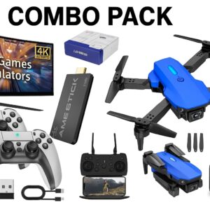 RETRO GAME CONSOLE STICK + E88 Camera Drone – 2-in-1 Combo Pack
