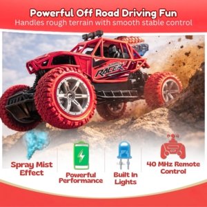 High Speed Remote Control Spray Car for Kids | RC Racing Car with Smoke Effect, Durable Build & Easy Control | Perfect Gift Toy| (multicolour)