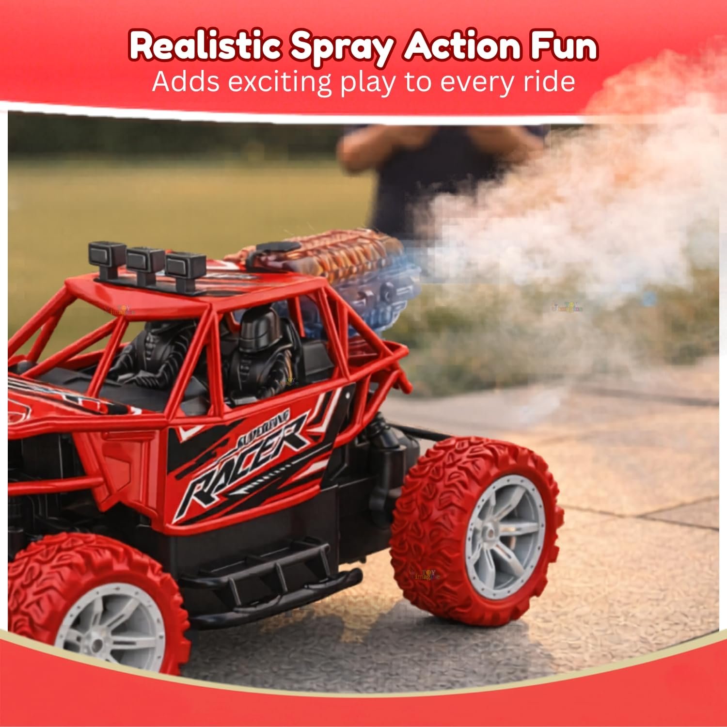 High Speed Remote Control Spray Car for Kids | RC Racing Car with Smoke Effect, Durable Build & Easy Control | Perfect Gift Toy| (multicolour)