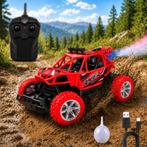 High Speed Remote Control Spray Car for Kids | RC Racing Car with Smoke Effect, Durable Build & Easy Control | Perfect Gift Toy| (multicolour)