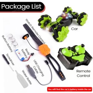 Gesture Sensor Stunt Car for Kids – 360° RC Drift Car with LED Lights & Hand Control.