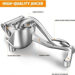 Premium Stainless Steel Hand Press Juicer for Fresh Citrus Juice.
