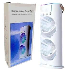 Portable Mini Air Cooler Fan | USB Rechargeable Dual Fan | Personal Cooling Device for Home, Office & Travel