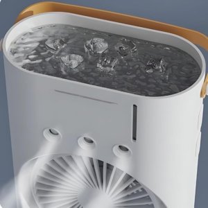 Portable Mini Air Cooler Fan | USB Rechargeable Dual Fan | Personal Cooling Device for Home, Office & Travel