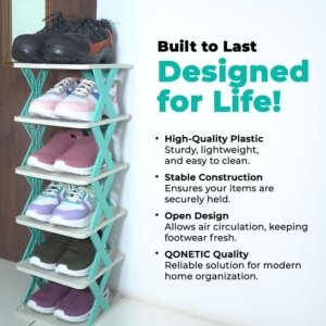SpaceSaver 6-Tier Foldable Shoe Rack