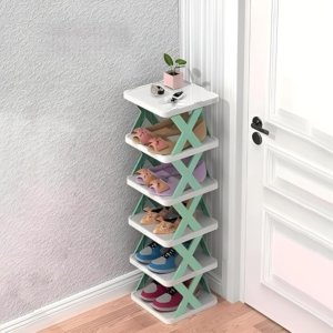 SpaceSaver 6-Tier Foldable Shoe Rack