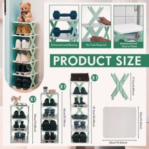 SpaceSaver 6-Tier Foldable Shoe Rack