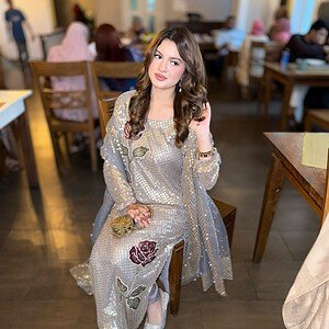 Silver Bloom Embroidered Suit Set