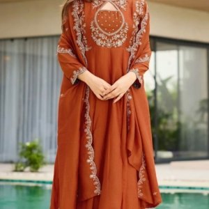 Women’s Elegant Embroidered Anarkali Kurta Set
