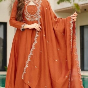 Women’s Elegant Embroidered Anarkali Kurta Set