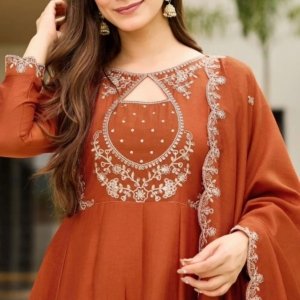 Women’s Elegant Embroidered Anarkali Kurta Set