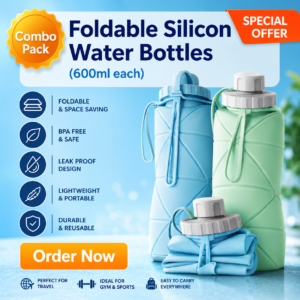 Home 5 Silicone Travel Water Bottles (Pack of 2)