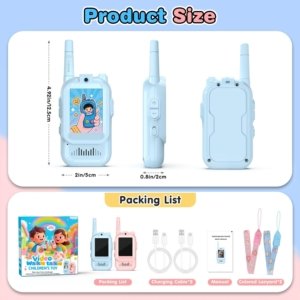 Walkie Talkies for Kids, 2 Pack Facetimes