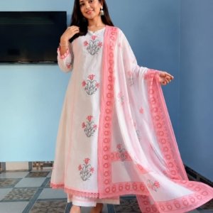 Summer Special Hand Block Print Cotton Ghera 3 piece Set collection is Arrived