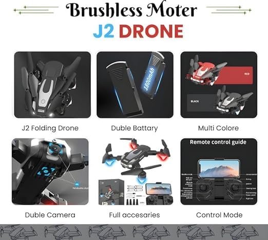 J2 Foldable HD Camera Drone – Fly Smart, Capture More 5 J2 Foldable HD Camera Drone – Fly Smart, Capture More - Image 5