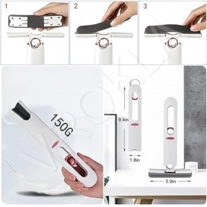 2-in-1 Portable Window Glass Cleaner Squeegee | Streak-Free Cleaning Tool for Home & Car Multi-Purpose Glass Cleaning Squeegee | Window, Mirror & Bathroom Cleaner Portable Window Wiper Cleaner | Shower Glass, Mirror & Car Windshield Tool Professional Glass Squeegee Cleaner | Household Cleaning Essential Handheld Window Cleaning Tool | Streak-Free Shine for Every Surface