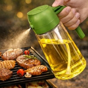 Premium Glass Oil Dispenser Bottle with Handle & Pour Spout – Leakproof Kitchen Oil Container | Bulk Deal Pack