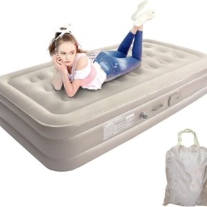 Home 94 Portable Single Air Mattress with Built-in Pump for Camping & Travel