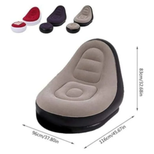 2 in 1 Sofa Portable inflatable sofa chair with ottoman, featuring plush comfort, quick inflation, lightweight portability, and versatile use for home, kids, or outdoor camping.