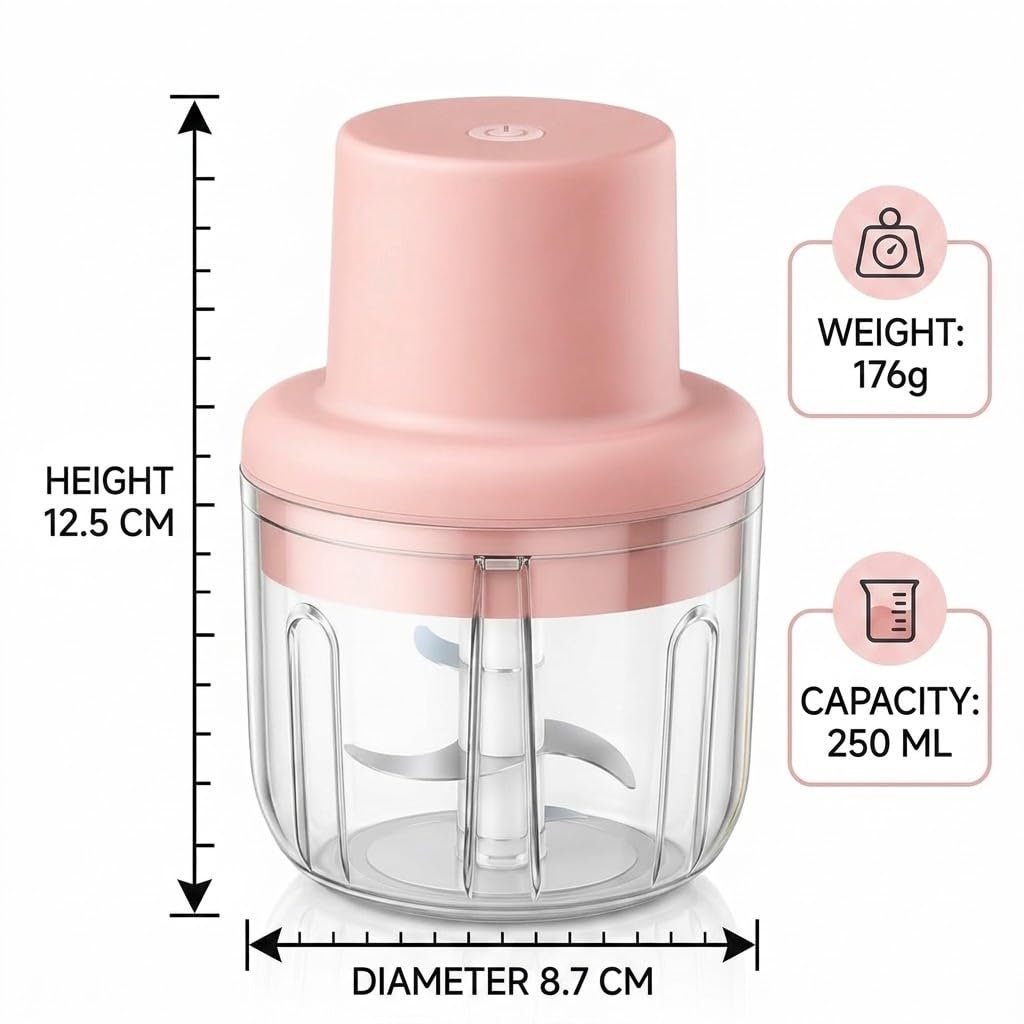Mini Electric Chopper | Compact Food Processor for Quick & Easy Chopping