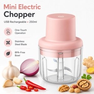 Mini Electric Chopper | Compact Food Processor for Quick & Easy Chopping