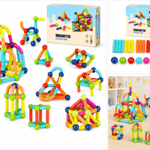 Magnetic Sticks 64P Building Set for Kids | Educational Creative Construction Toy