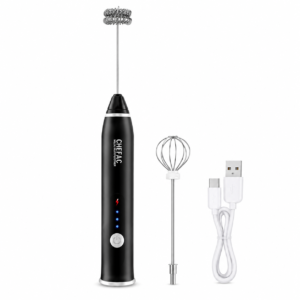 Coffee Frother Electric Blender | USB Rechargeable Milk Frother & Foam Maker.